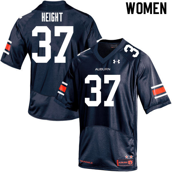 Women's Auburn Tigers #37 Romello Height Navy 2020 College Stitched Football Jersey